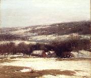 Alexander Theobald Van Laer Winter Landscape oil on canvas